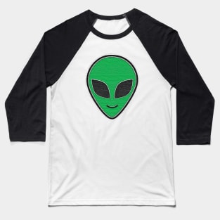 Alien Head happy emoji Embroidery style Patch design Baseball T-Shirt
